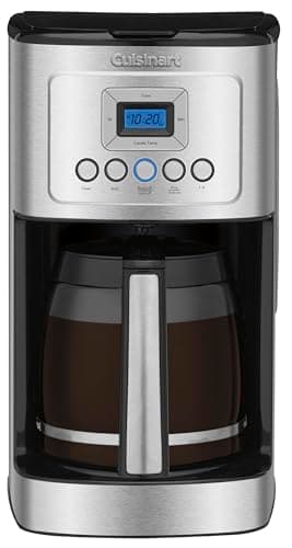 Cuisinart 14-Cup Coffee Maker, Programmable PerfecTemp Glass Carafe Coffee Machine with 1-4 Cup Setting, Brew Strength Control and Brew Pause, Stainless Steel, DCC-3200NAS