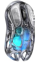 GravaStar Mercury M2 Wireless Gaming Mouse with 26,000 DPI, PAW3395DM Sensor -79g Lightweight Hollowed-Out Design -5 Programmable Buttons -5 Dynamic Lightsync RGB - Transparent Black