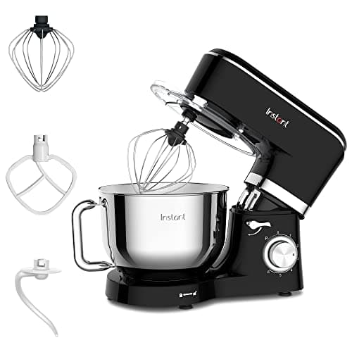 Instant Pot 6-Speed 6.3-Qt Stand Mixer with Stainless Steel Bowl, Base Black