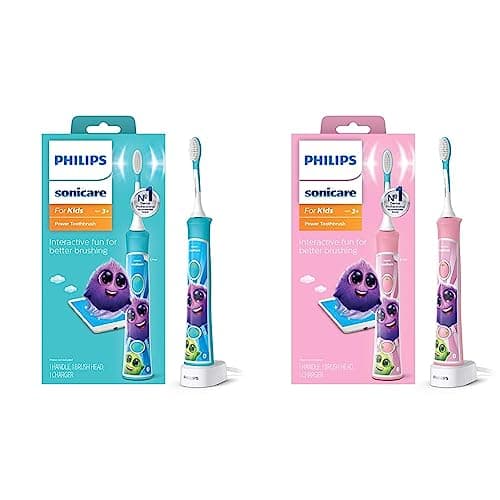 Philips Sonicare for Kids 3+ Bluetooth Connected Rechargeable Electric Power Toothbrushes, Interactive for Better Brushing