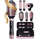 ELLA BELLA® 6 in 1 Professional Hot Air Styler • Powerful Hair Dryer & Straightener Set • Styling Without Heat Damage • Fast Drying Curling Volumizing Straightening • Includes Protective Travel Case