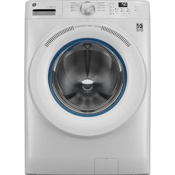 GE 4.6 cu. ft. Smart Front Load Washer in White with UltraFresh Vent System and OdorBlock