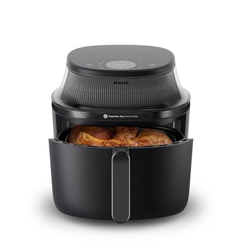 Philips Airfryer 3000 Series - Premium 6.5qt Airfryer with Window, RapidAir Plus Technology, 16 Ways to Cook, 90% Less Fat, Easy to Clean, Touchscreen, Energy Saving (NA330/00)