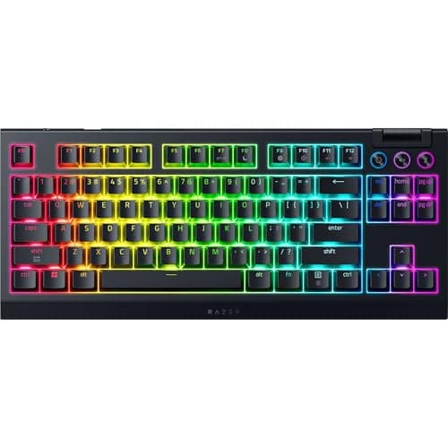 Razer BlackWidow V4 TKL HyperSpeed Wireless Hot Swappable Gaming Keyboard: Orange Tactile Switches - Wireless & Bluetooth - Multi-Function Roller & Control Buttons - Chroma RGB - Long Battery Life