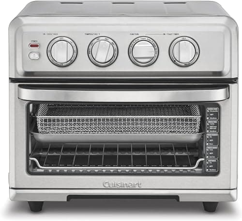 Cuisinart Air Fryer Toaster Oven with Grill, 1800W 8-1 Air Fryer Oven with Bake, Convection Bake, Grill, Broil and Warm Options, Large Capacity, 60-Minute Timer, TOA-70, Stainless Steel